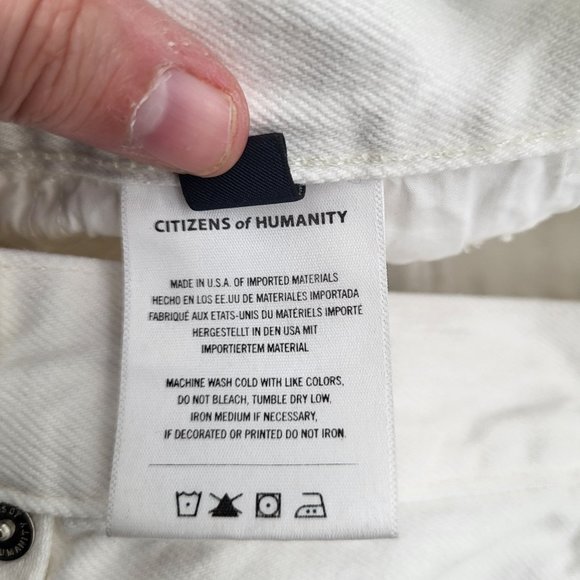 Citizens of Humanity Daphne Crop Women's SZ 29 Organic Cotton White Jeans - Picture 10 of 14